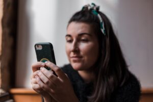 woman on phone